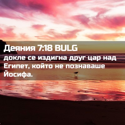 Picture 02 - Деяния 7:18 BULG - докле се издигна друг цар - Bible Verse Picture