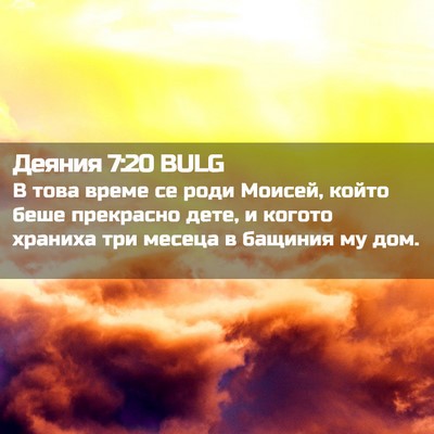 Picture 02 - Деяния 7:20 BULG - В това време се роди - Bible Verse Picture