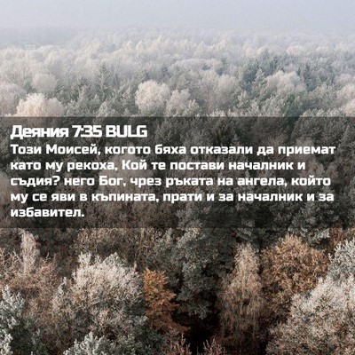 Picture 02 - Деяния 7:35 BULG - Този Моисей, когото бяха - Bible Verse Picture