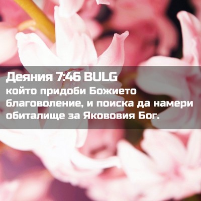 Picture 02 - Деяния 7:46 BULG - който придоби Божието - Bible Verse Picture