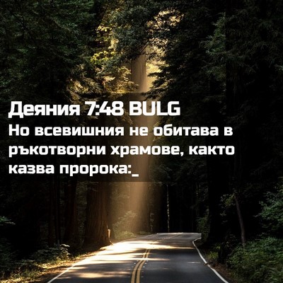 Picture 02 - Деяния 7:48 BULG - Но всевишния не обитава в - Bible Verse Picture