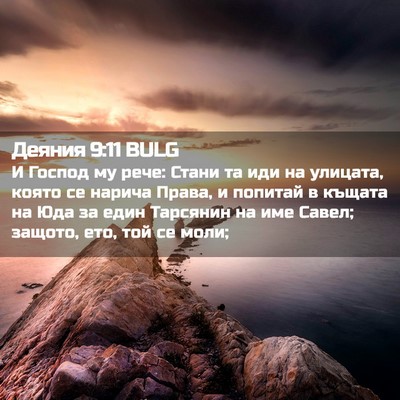Picture 02 - Деяния 9:11 BULG - И Господ му рече: Стани та - Bible Verse Picture