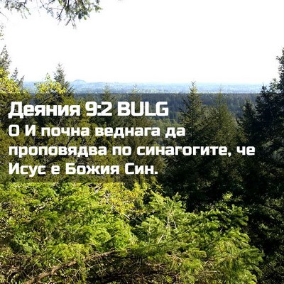 Picture 02 - Деяния 9:2 BULG - О И почна веднага да - Bible Verse Picture