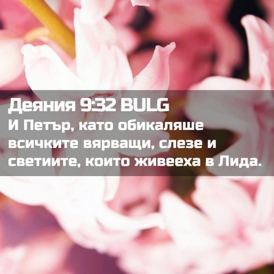 Picture 02 - Деяния 9:32 BULG - И Петър, като обикаляше - Bible Verse Picture
