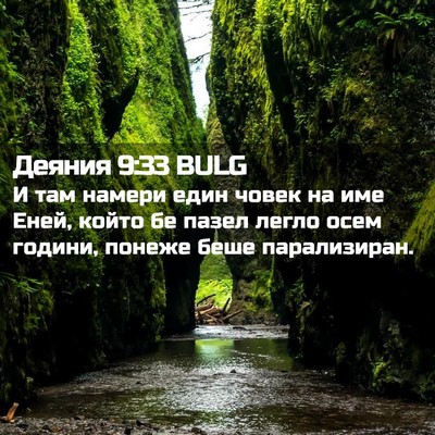 Picture 02 - Деяния 9:33 BULG - И там намери един човек на - Bible Verse Picture
