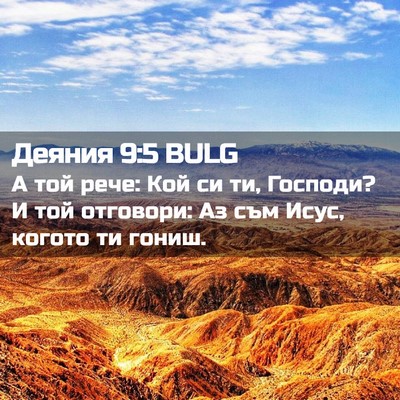 Picture 02 - Деяния 9:5 BULG - А той рече: Кой си ти, - Bible Verse Picture