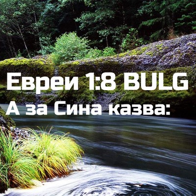 Picture 02 - Евреи 1:8 BULG - А за Сина - Bible Verse Picture