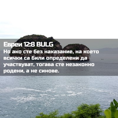 Picture 02 - Евреи 12:8 BULG - Но ако сте без наказание, - Bible Verse Picture