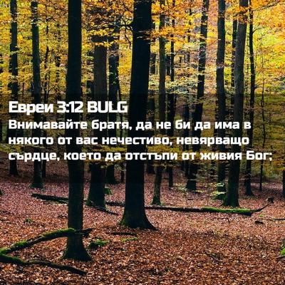 Picture 02 - Евреи 3:12 BULG - Внимавайте братя, да не би - Bible Verse Picture