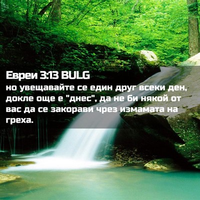 Picture 02 - Евреи 3:13 BULG - но увещавайте се един друг - Bible Verse Picture