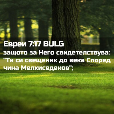 Picture 02 - Евреи 7:17 BULG - защото за Него - Bible Verse Picture
