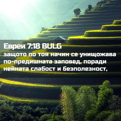 Picture 02 - Евреи 7:18 BULG - защото по тоя начин се - Bible Verse Picture