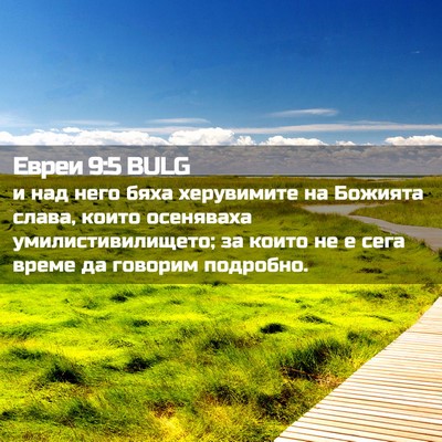 Picture 02 - Евреи 9:5 BULG - и над него бяха херувимите - Bible Verse Picture