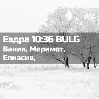 Picture 02 - Ездра 10:36 BULG - Вания, Меримот, - Bible Verse Picture
