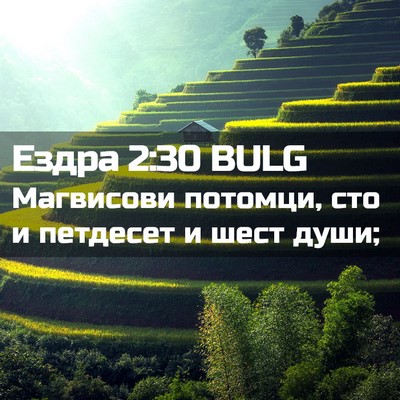 Picture 02 - Ездра 2:30 BULG - Магвисови потомци, сто и - Bible Verse Picture