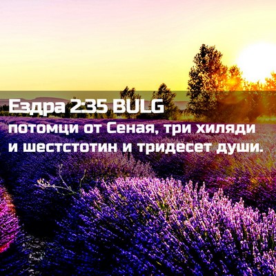 Picture 02 - Ездра 2:35 BULG - потомци от Сеная, три - Bible Verse Picture