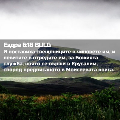 Picture 02 - Ездра 6:18 BULG - И поставиха свещениците в - Bible Verse Picture