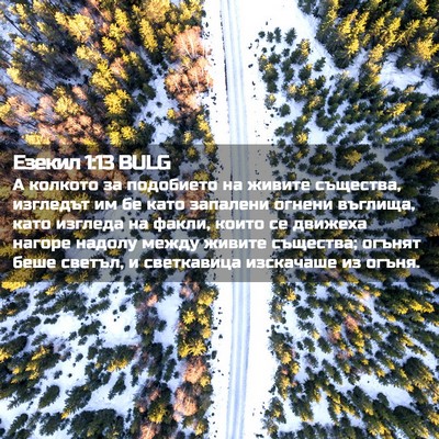 Picture 02 - Езекил 1:13 BULG - А колкото за подобието на - Bible Verse Picture