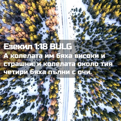 Picture 02 - Езекил 1:18 BULG - А колелата им бяха високи и - Bible Verse Picture