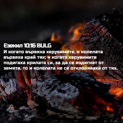 Picture 02 - Езекил 10:16 BULG - И когато вървяха - Bible Verse Picture