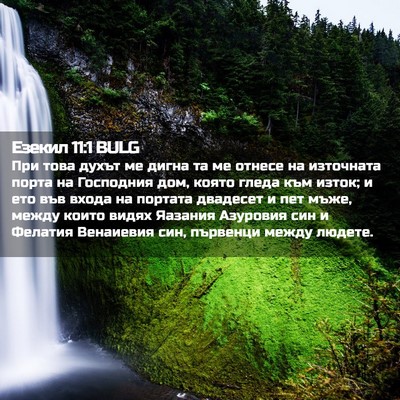 Picture 02 - Езекил 11:1 BULG - При това духът ме дигна та - Bible Verse Picture