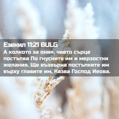 Picture 02 - Езекил 11:21 BULG - А колкото за ония, чието - Bible Verse Picture
