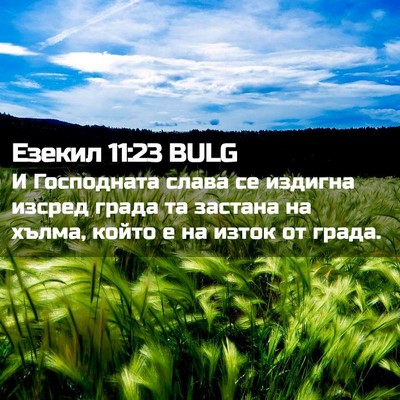 Picture 02 - Езекил 11:23 BULG - И Господната слава се - Bible Verse Picture