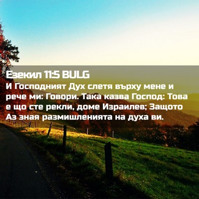 Picture 02 - Езекил 11:5 BULG - И Господният Дух слетя - Bible Verse Picture