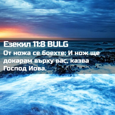 Picture 02 - Езекил 11:8 BULG - От ножа се боехте; И нож ще - Bible Verse Picture