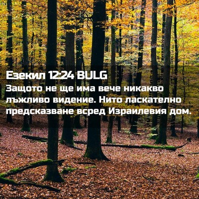 Picture 02 - Езекил 12:24 BULG - Защото не ще има вече - Bible Verse Picture