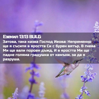 Picture 02 - Езекил 13:13 BULG - Затова, така казва Господ - Bible Verse Picture