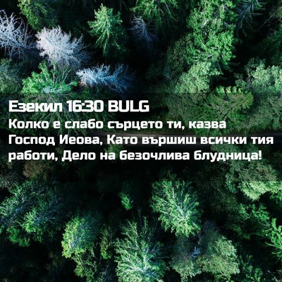 Picture 02 - Езекил 16:30 BULG - Колко е слабо сърцето ти, - Bible Verse Picture