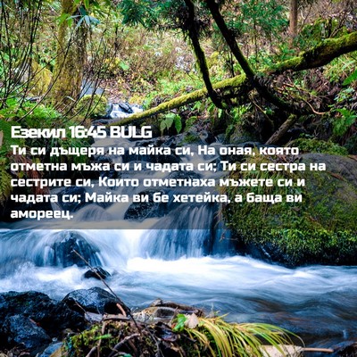 Picture 02 - Езекил 16:45 BULG - Ти си дъщеря на майка си, На - Bible Verse Picture