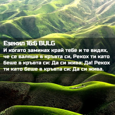 Picture 02 - Езекил 16:6 BULG - И когато заминах край тебе - Bible Verse Picture