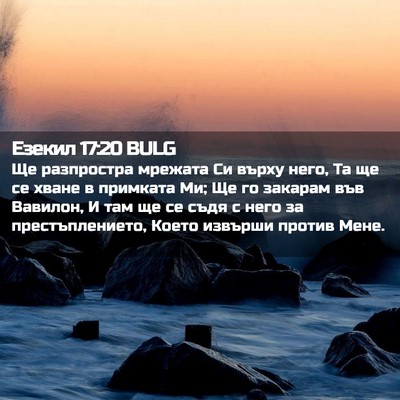 Picture 02 - Езекил 17:20 BULG - Ще разпростра мрежата Си - Bible Verse Picture