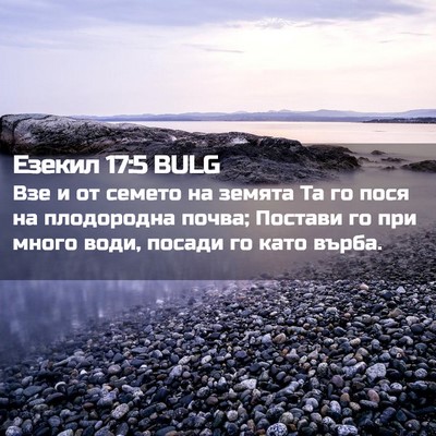 Picture 02 - Езекил 17:5 BULG - Взе и от семето на земята - Bible Verse Picture