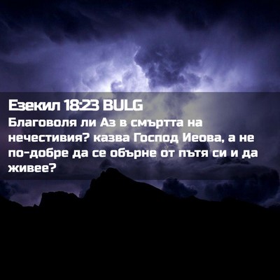 Picture 02 - Езекил 18:23 BULG - Благоволя ли Аз в смъртта - Bible Verse Picture