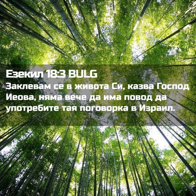 Picture 02 - Езекил 18:3 BULG - Заклевам се в живота Си, - Bible Verse Picture