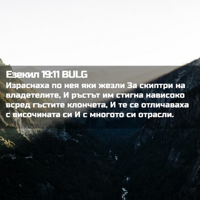 Picture 02 - Езекил 19:11 BULG - Израснаха по нея яки жезли - Bible Verse Picture