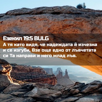 Picture 02 - Езекил 19:5 BULG - А тя като видя, че - Bible Verse Picture