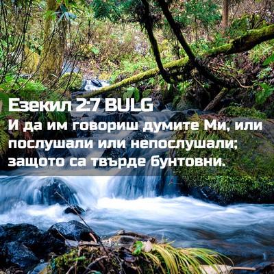 Picture 02 - Езекил 2:7 BULG - И да им говориш думите Ми, - Bible Verse Picture