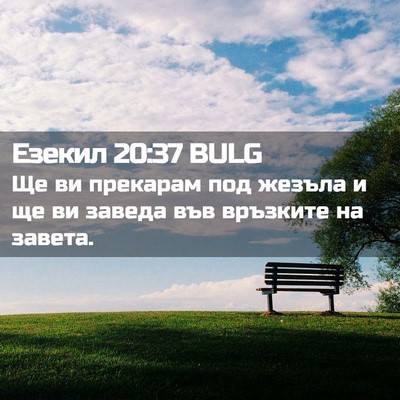 Picture 02 - Езекил 20:37 BULG - Ще ви прекарам под жезъла и - Bible Verse Picture