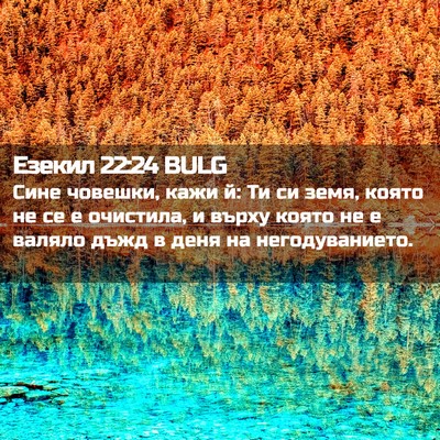 Picture 02 - Езекил 22:24 BULG - Сине човешки, кажи й: Ти си - Bible Verse Picture