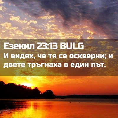 Picture 02 - Езекил 23:13 BULG - И видях, че тя се оскверни; - Bible Verse Picture