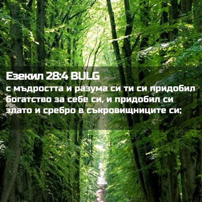 Picture 02 - Езекил 28:4 BULG - с мъдростта и разума си ти - Bible Verse Picture