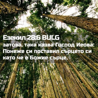 Picture 02 - Езекил 28:6 BULG - затова, така казва Господ - Bible Verse Picture