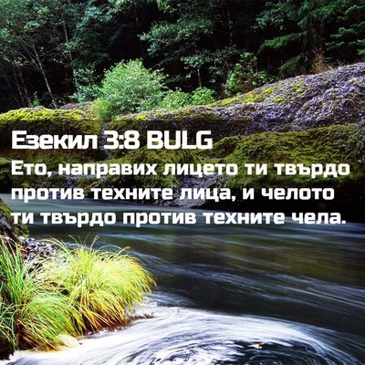 Picture 02 - Езекил 3:8 BULG - Ето, направих лицето ти - Bible Verse Picture
