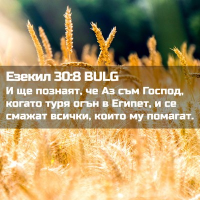 Picture 02 - Езекил 30:8 BULG - И ще познаят, че Аз съм - Bible Verse Picture