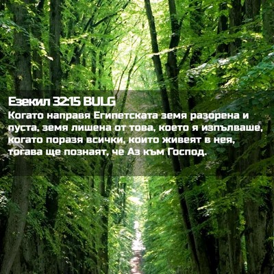 Picture 02 - Езекил 32:15 BULG - Когато направя - Bible Verse Picture