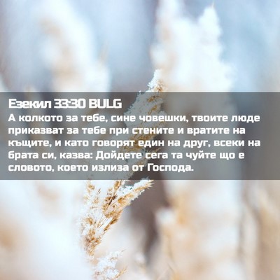 Picture 02 - Езекил 33:30 BULG - А колкото за тебе, сине - Bible Verse Picture